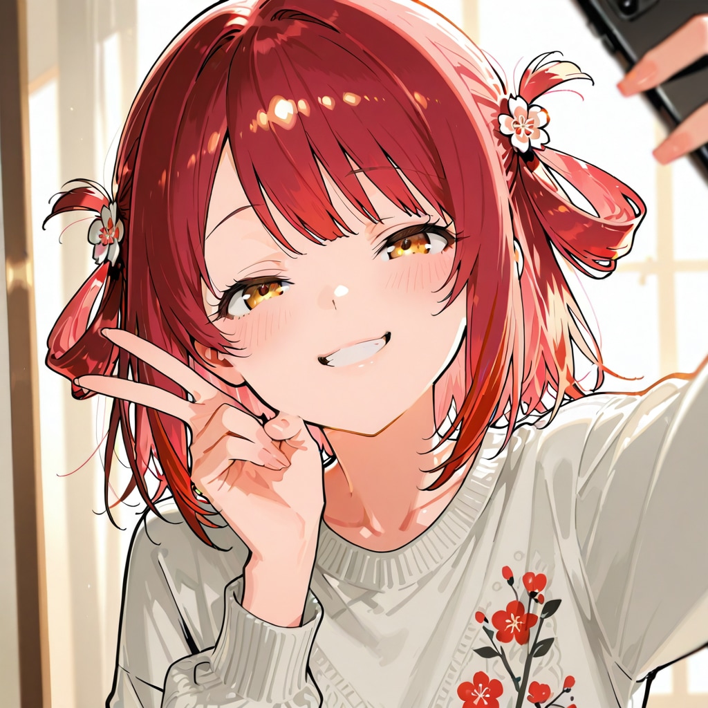 ドヤ顔ピース自撮 | の人気AIイラスト・グラビア