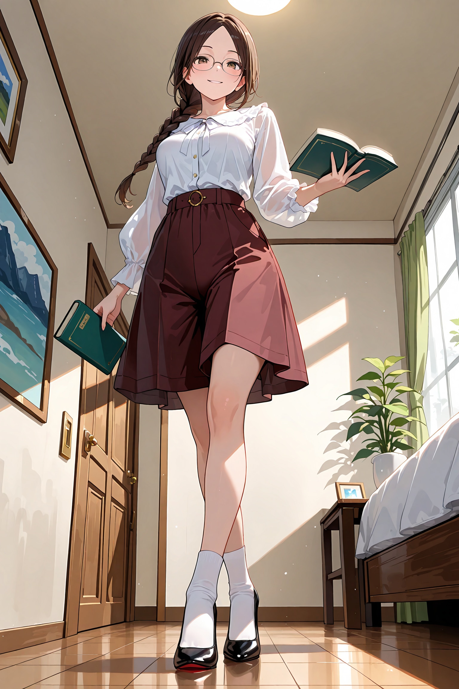 栞原さんにパンツスタイル