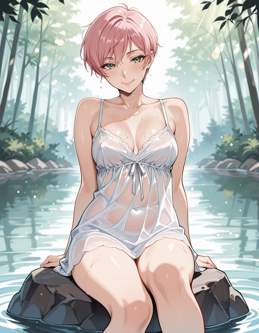 濡れ透けお姉さん