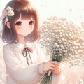 かすみ草の花束 12枚目