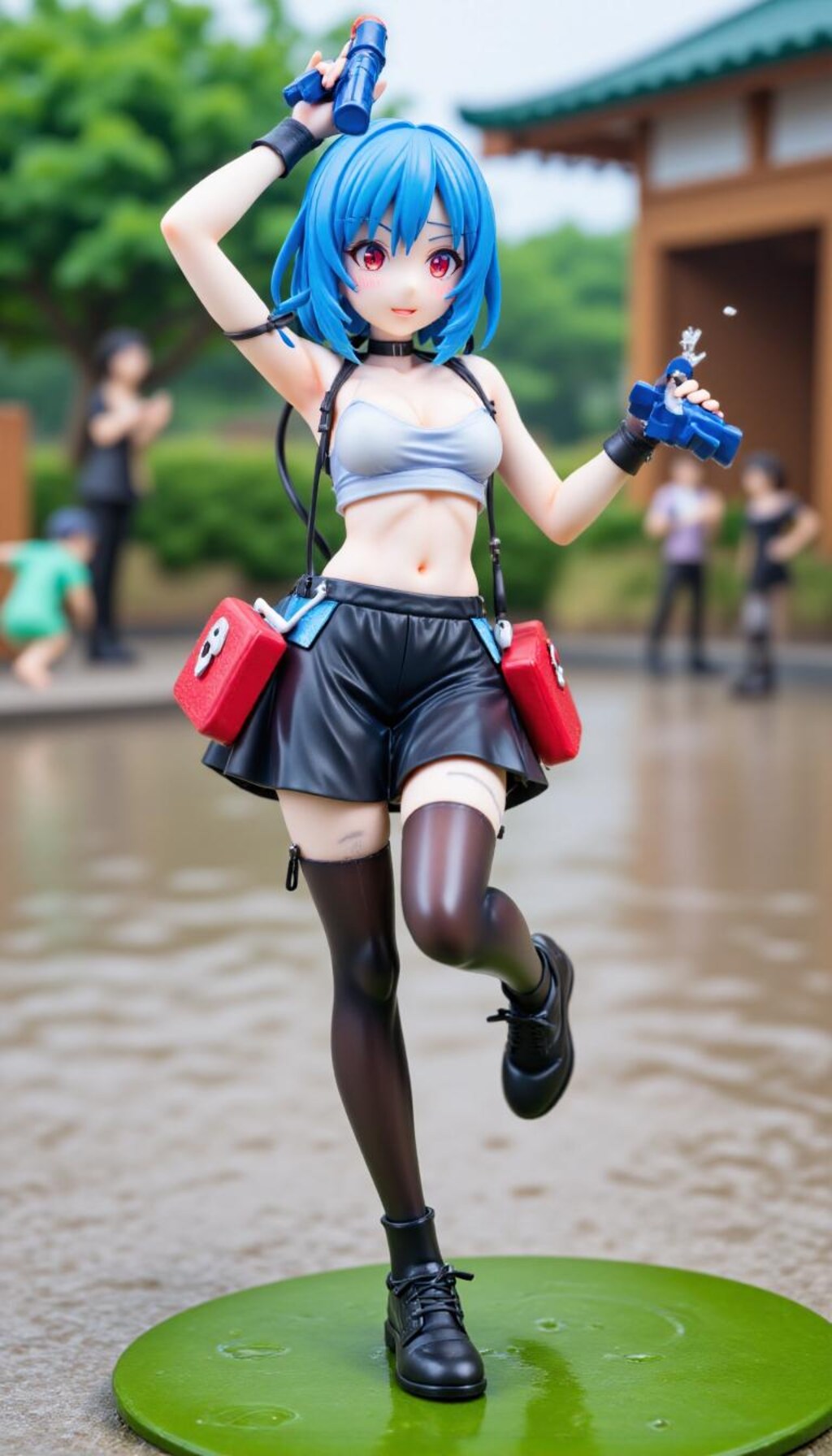 水鉄砲で勝負！レイちゃん！