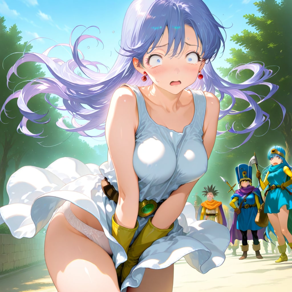 スカートめくり　たくさん