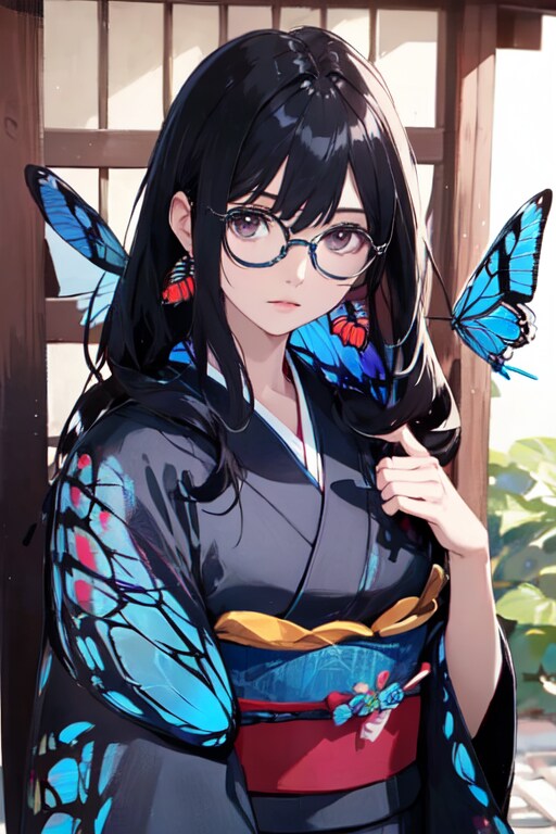 蝶柄の着物