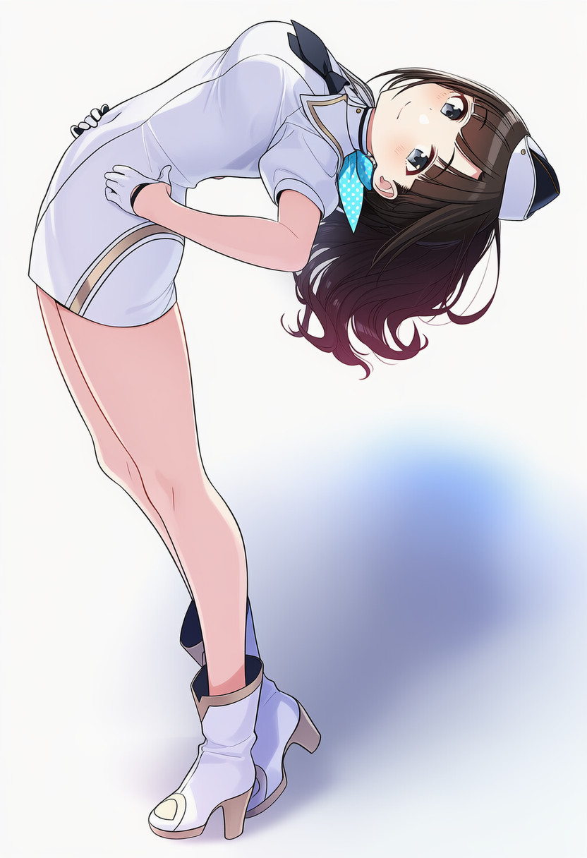 ブルアカオペレーター服　後ろ反り66 | の人気AIイラスト・グラビア