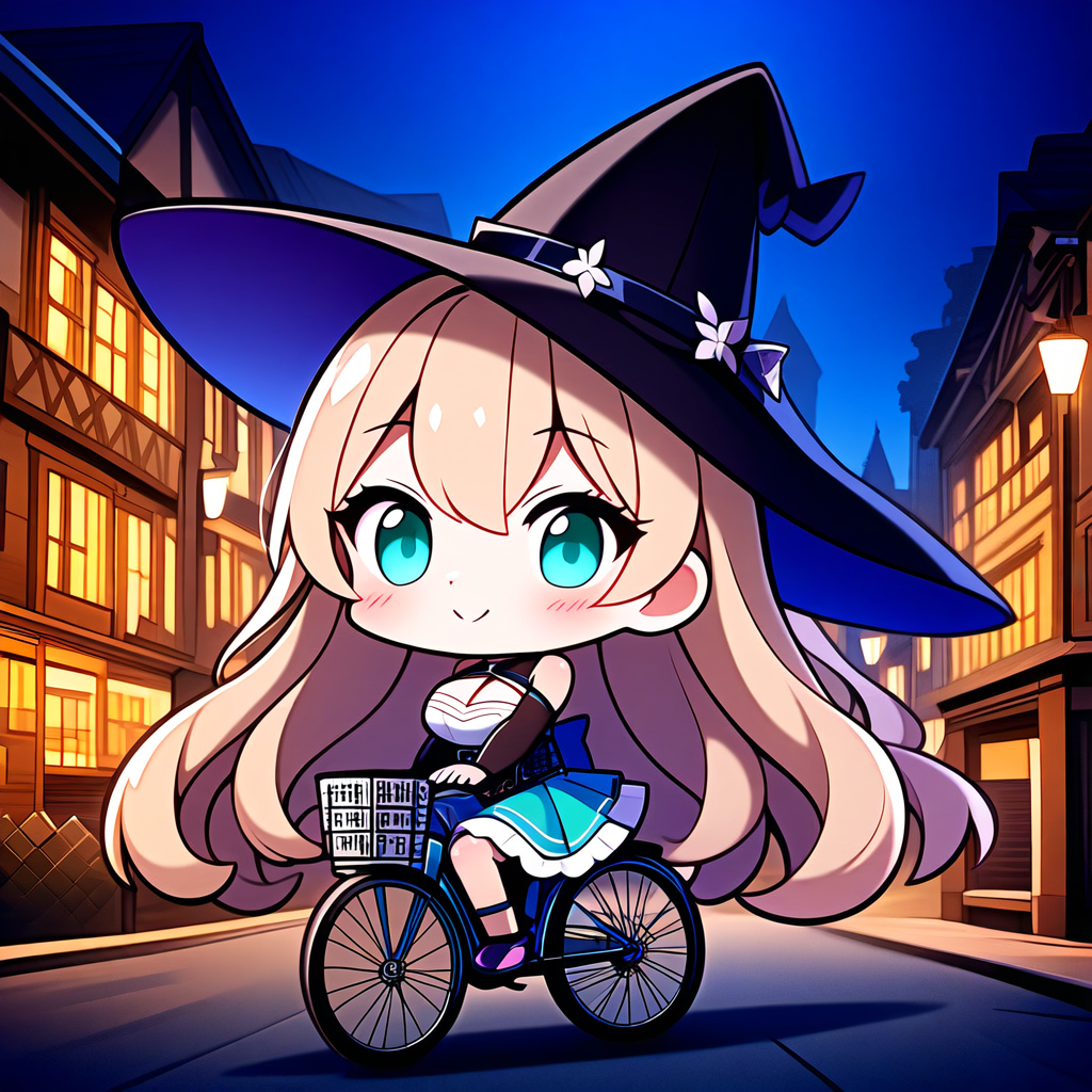 ちび魔女のサイクリング