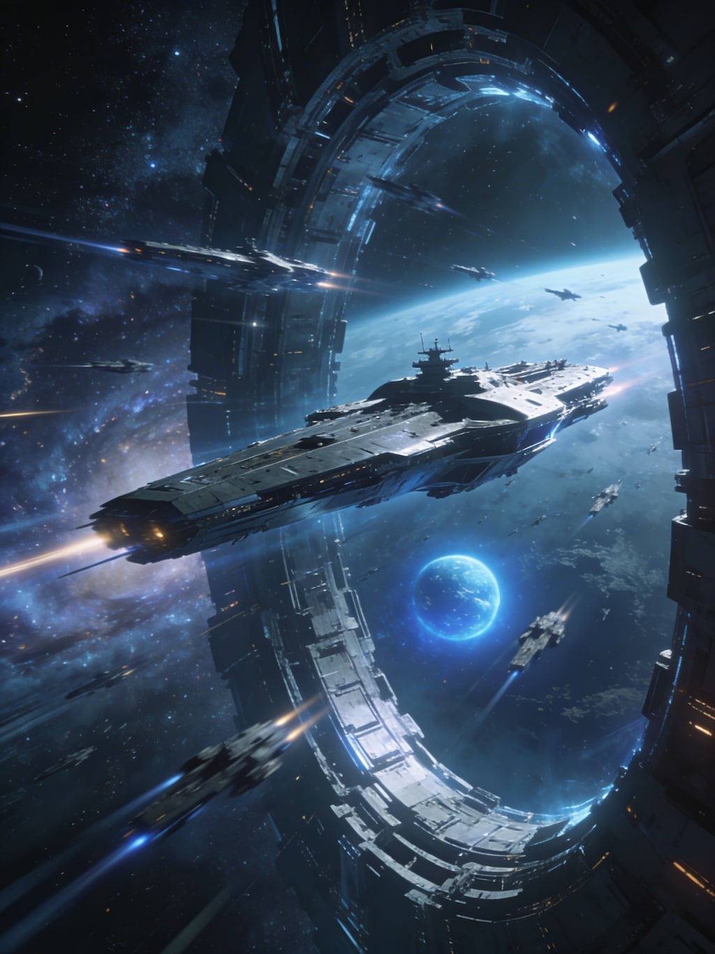 ワープゲートへ突入！