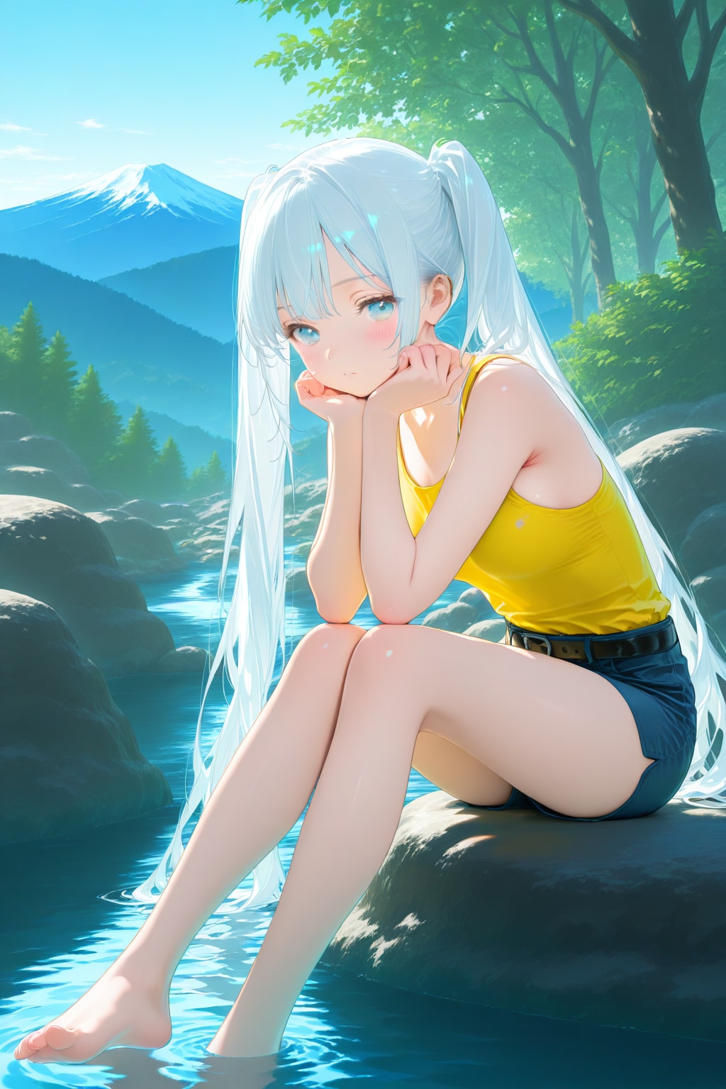 せせらぎで休息