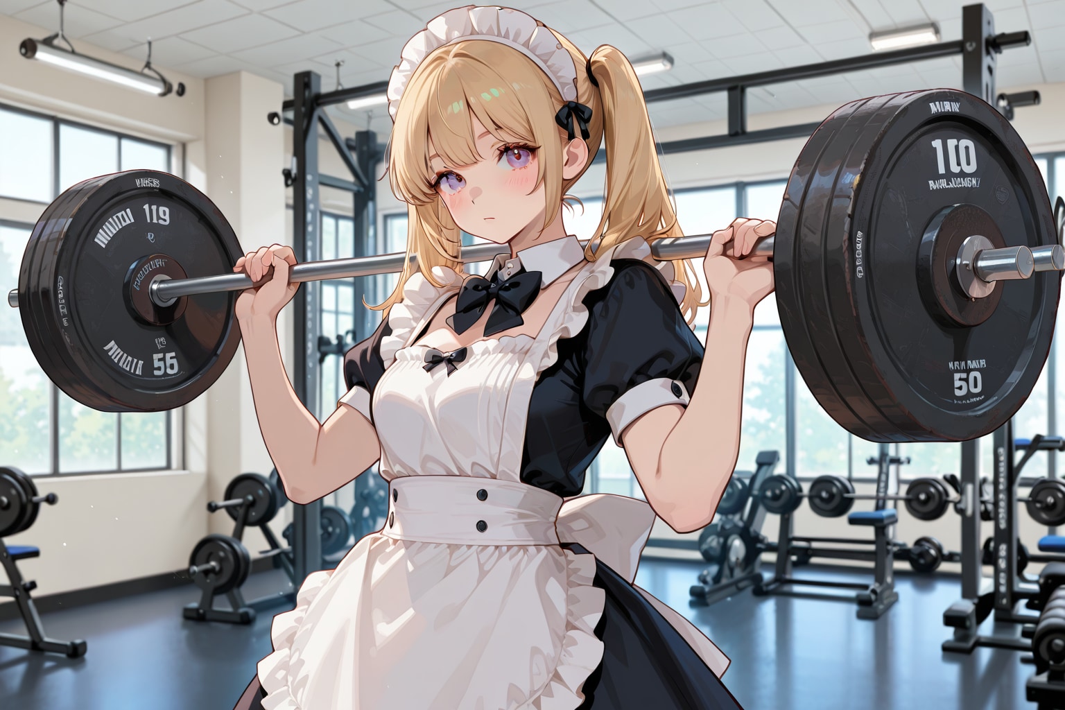 筋肉メイド | の人気AIイラスト・グラビア