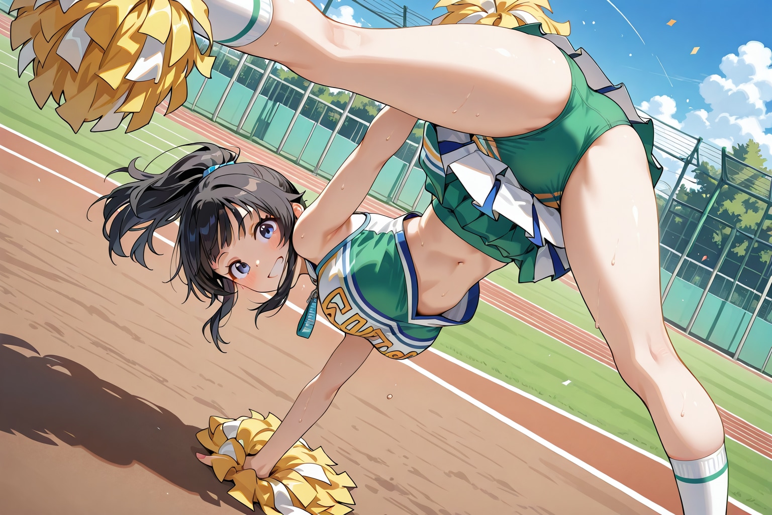 アクロバティックなチアリーダー