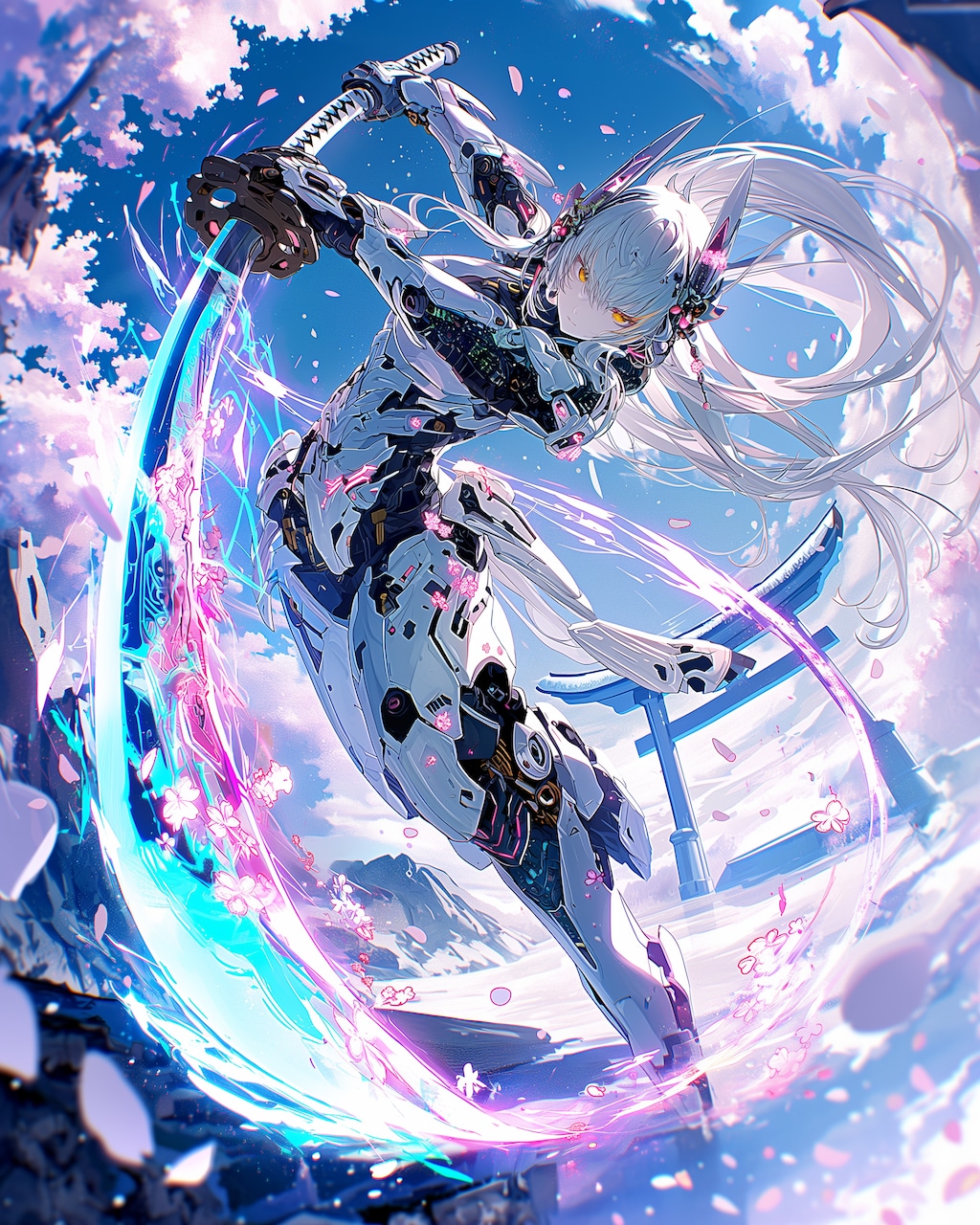 Sakura Shadow Valkyrie — Moonlit Divine Domain —