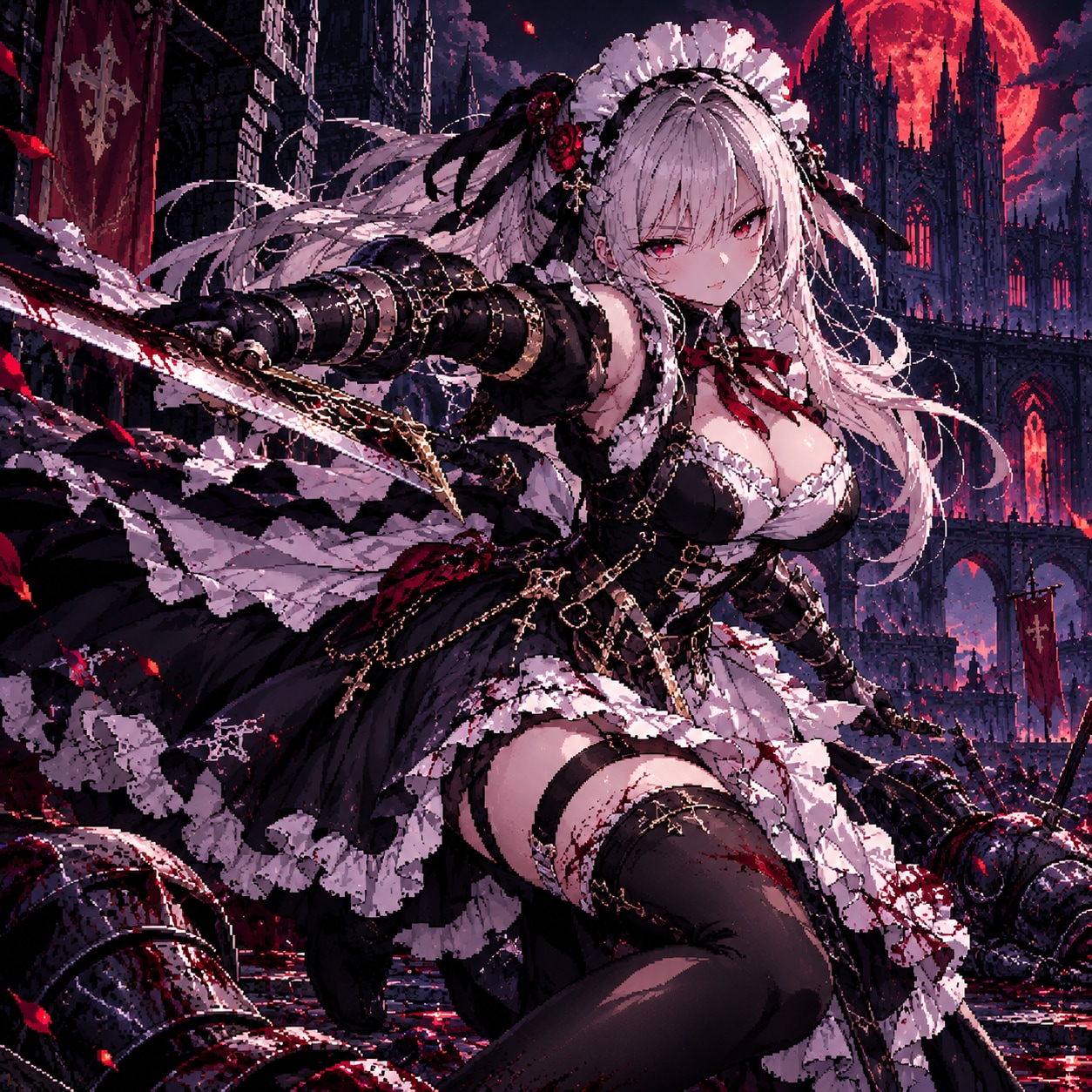 戦うメイド その1 | の人気AIイラスト・グラビア