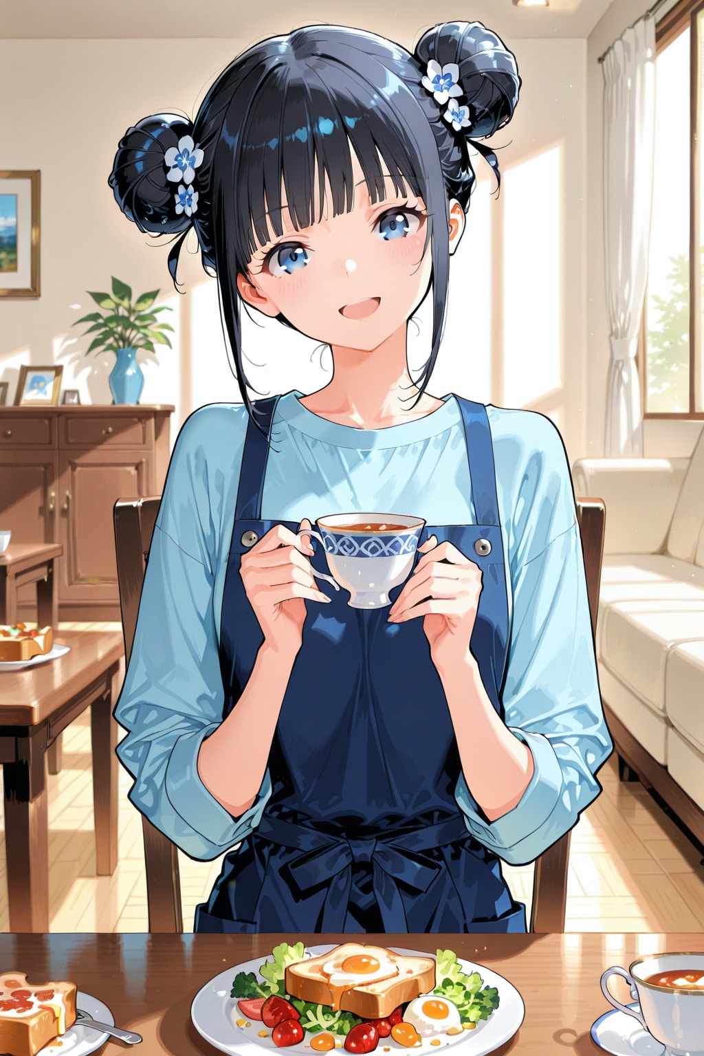 おだんごちゃん🍡✨と朝ごはん🍚✨　5/19 | の人気AIイラスト・グラビア