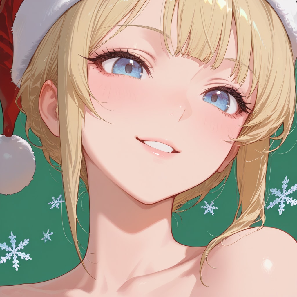 青い瞳のサンタガール【前2枚】