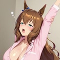 マルゼンスキー　パジャマ寝起き 3枚目