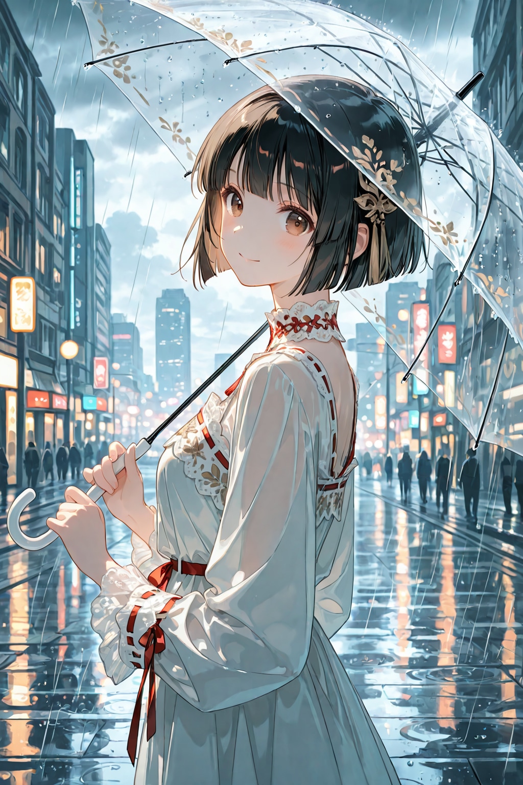 都会の雨 | の人気AIイラスト・グラビア