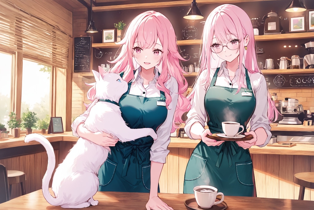 喫茶店の美人姉妹