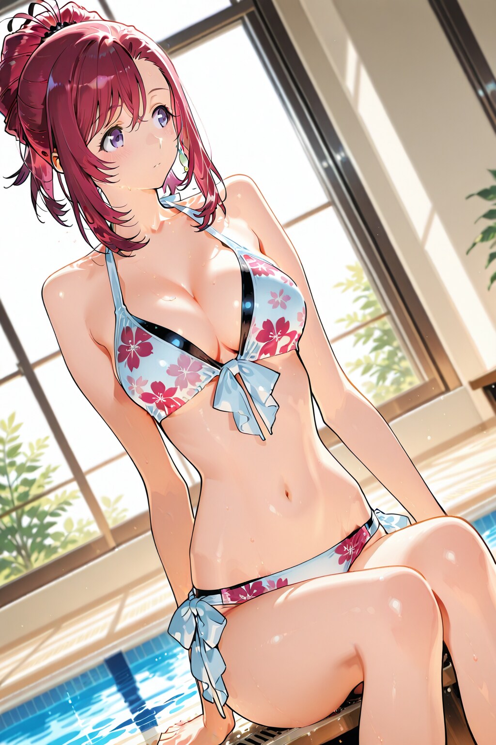 そうだわ・・・新しい水着を用意してくれたって・・・試着してみましょう。