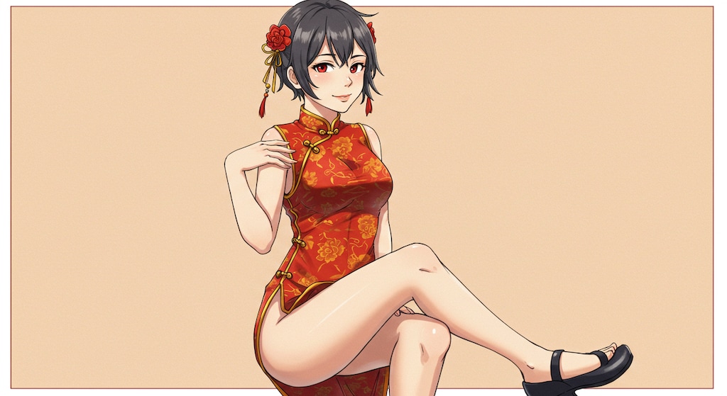 チャイナドレスの少女⑩