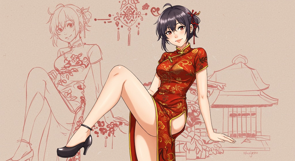 チャイナドレスの少女⑩