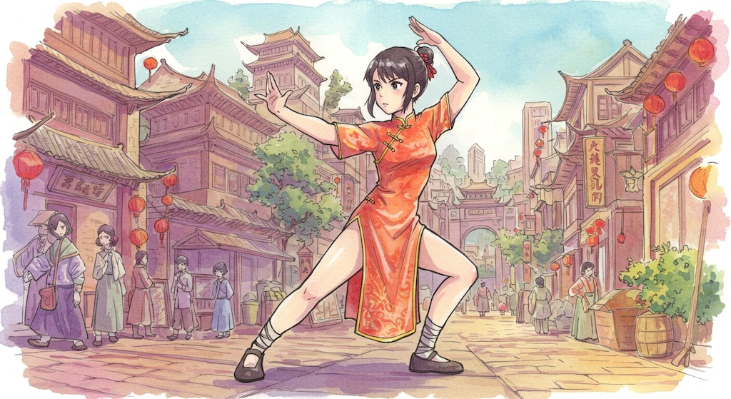 チャイナドレスの少女⑩