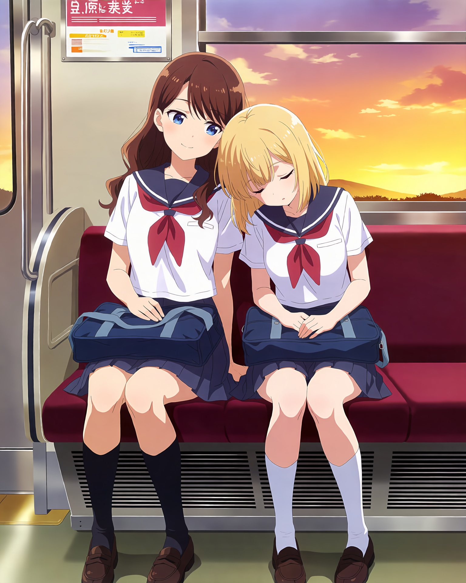 安心して眠れる帰りの電車 | の人気AIイラスト・グラビア