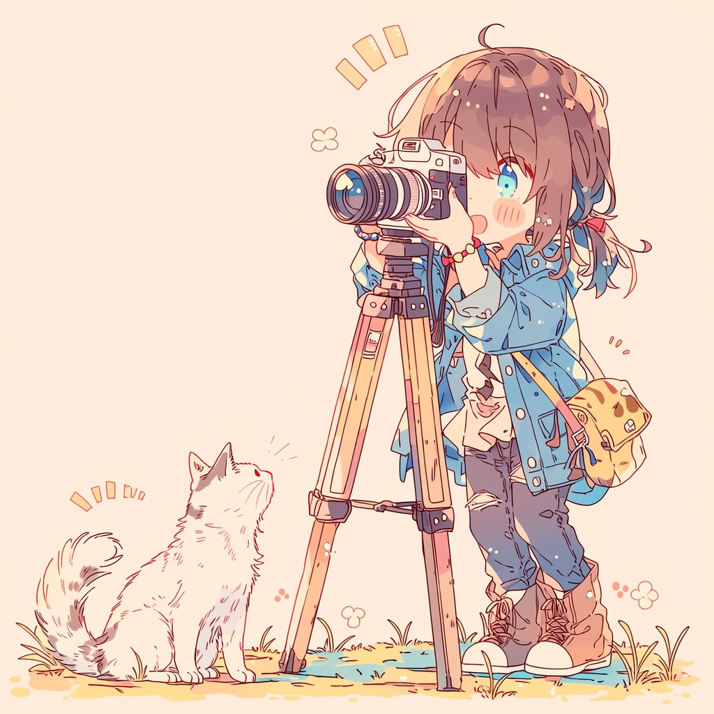 撮るワタシ、見るネコちゃん。