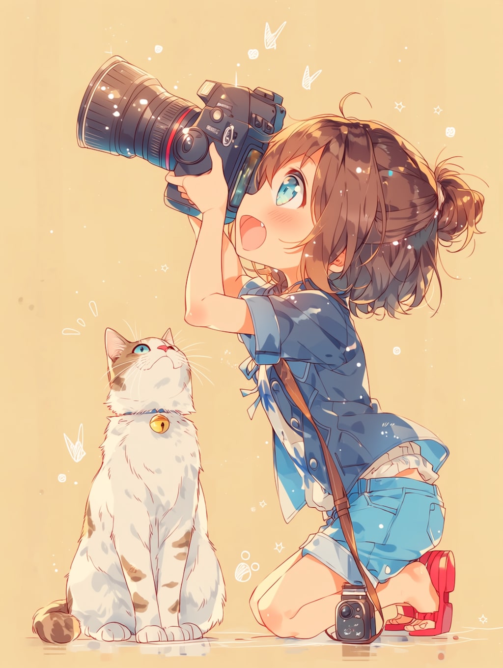 撮るワタシ、見るネコちゃん。