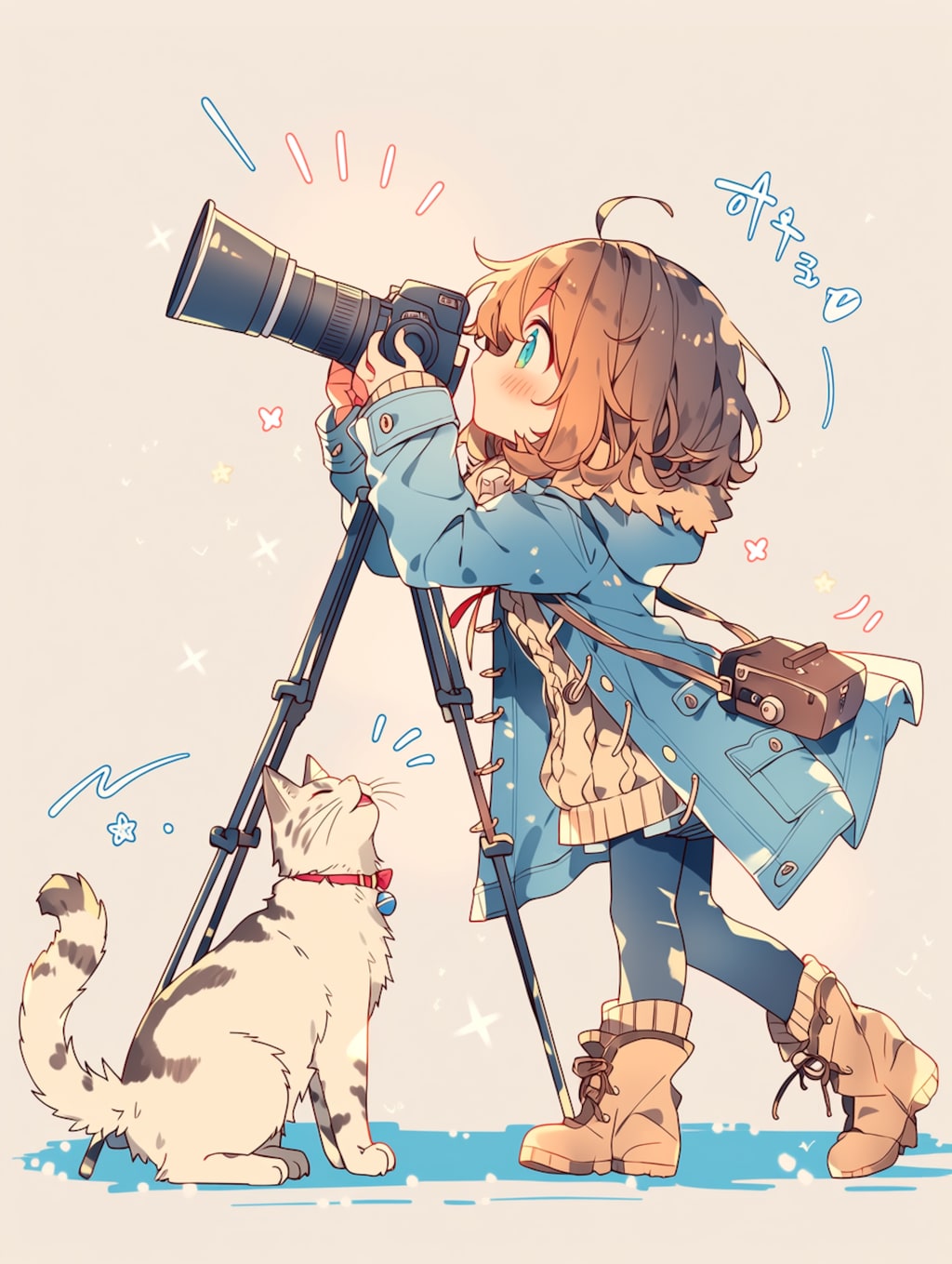 撮るワタシ、見るネコちゃん。