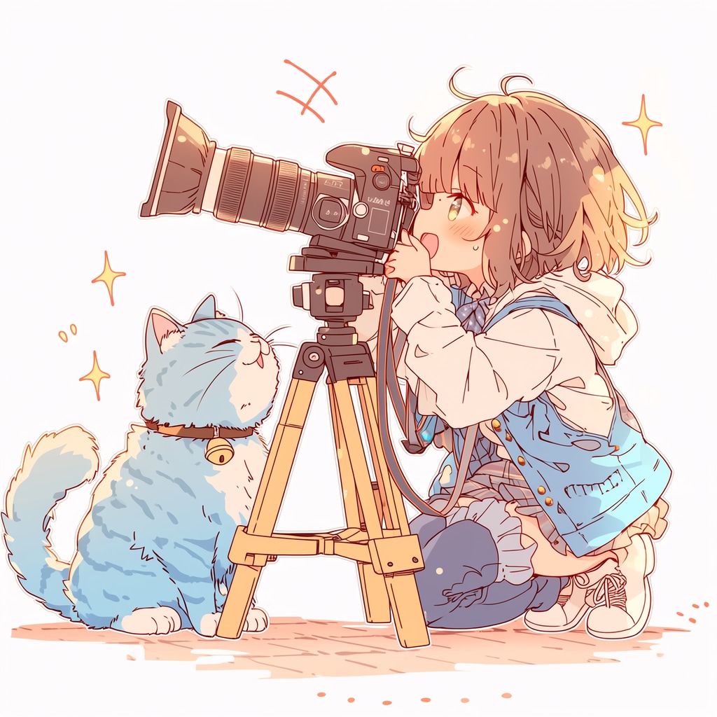 撮るワタシ、見るネコちゃん。