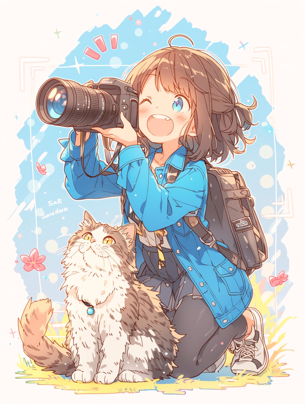 撮るワタシ、見るネコちゃん。