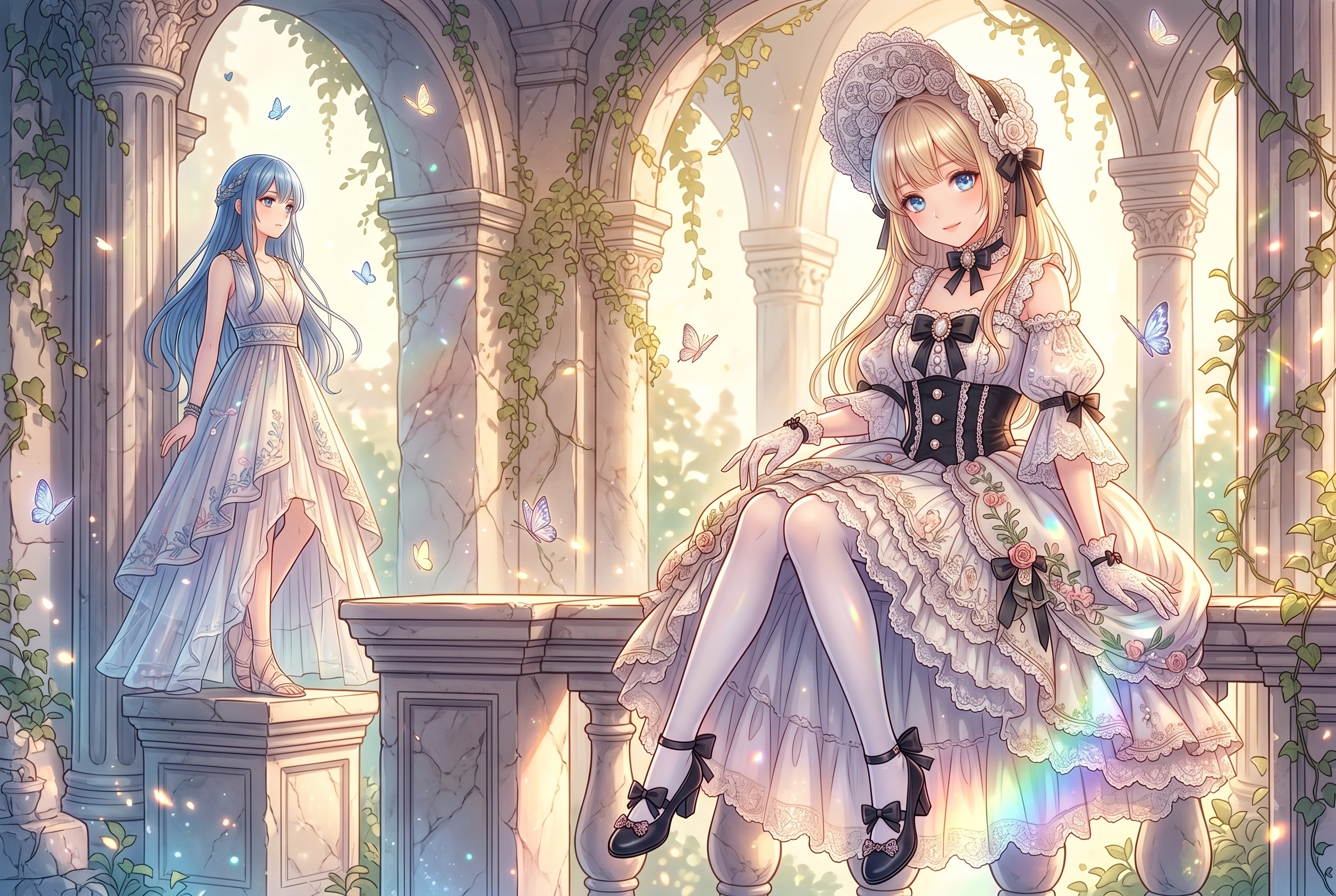 永遠の光庭に舞う姫 | の人気AIイラスト・グラビア