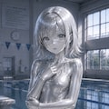 集団銀像化のプール 11枚目