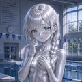 集団銀像化のプール 10枚目
