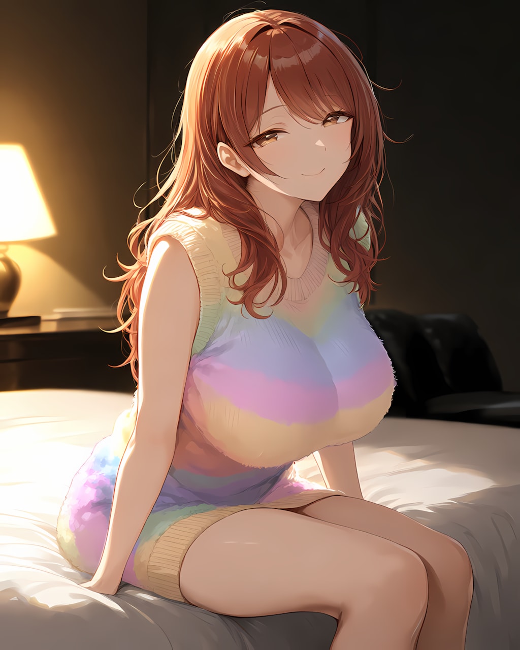 おやすみ前のおうちデート。隣にきて？のベッドルームスナップ🌙