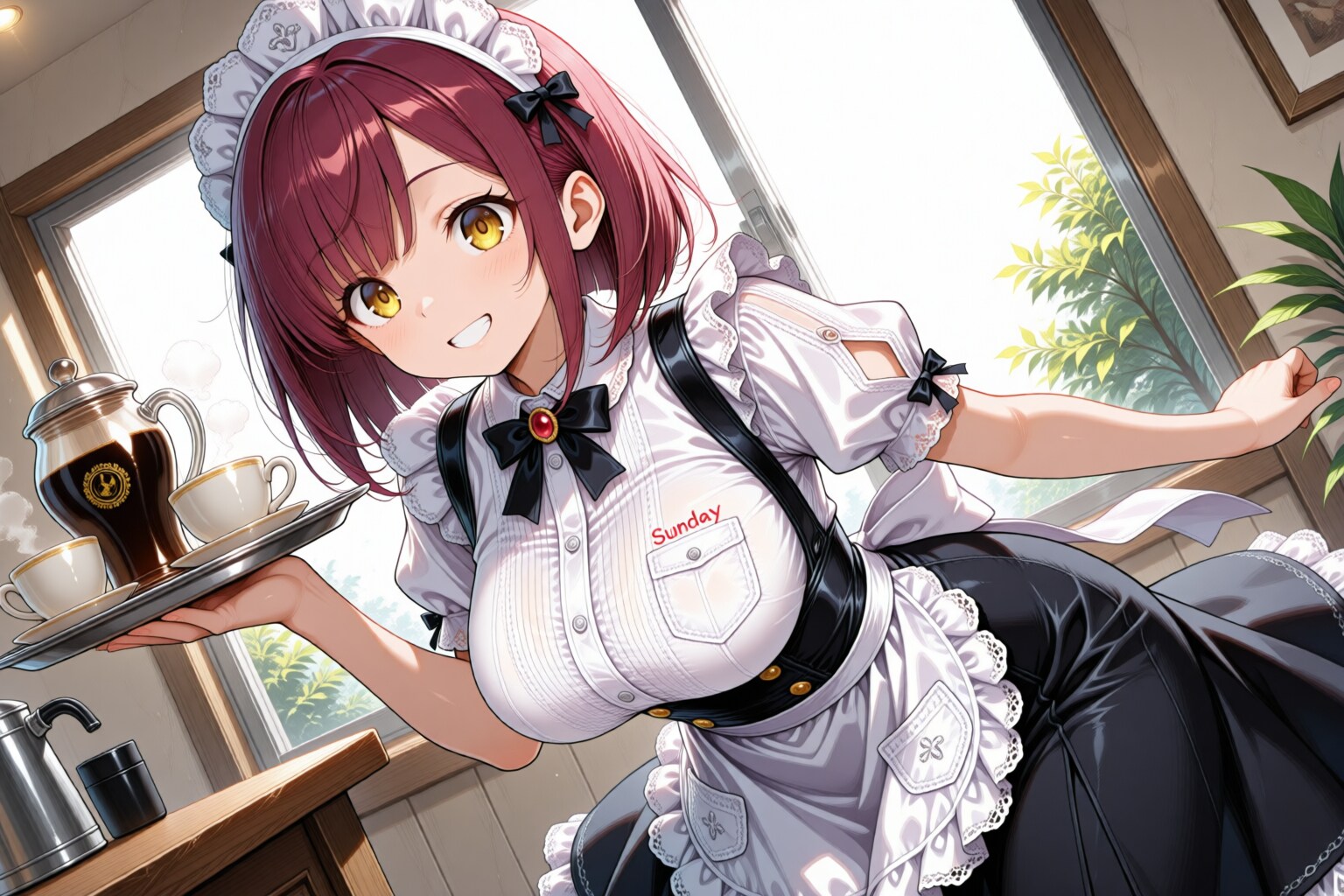 おはようございます（挨拶メイドの芽衣ちゃん）