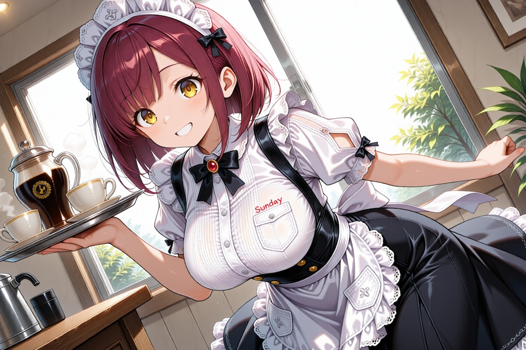 おはようございます（挨拶メイドの芽衣ちゃん）
