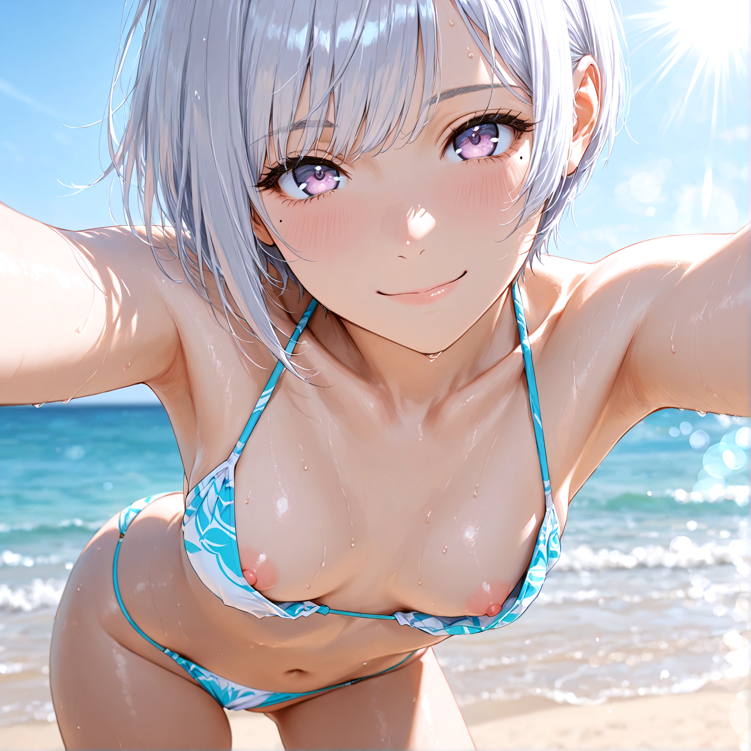 ちっさな胸でもこんなになるんだぁ～ねぇしてあげよっか？