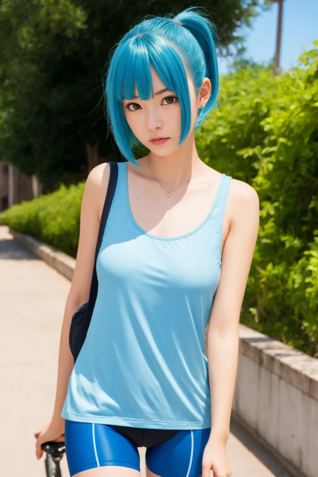 青ぽにちゃん サイクリング