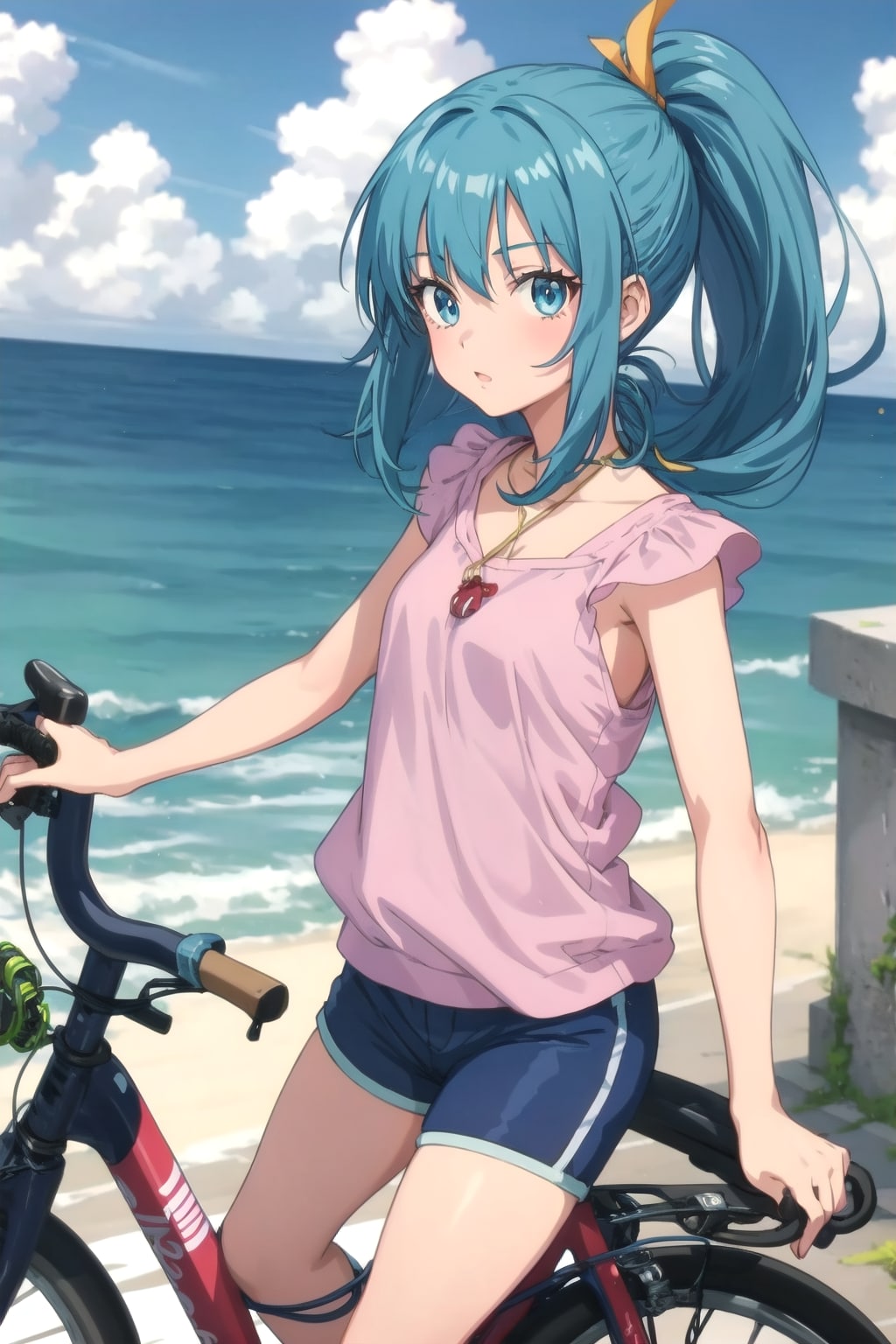 青ぽにちゃん サイクリング