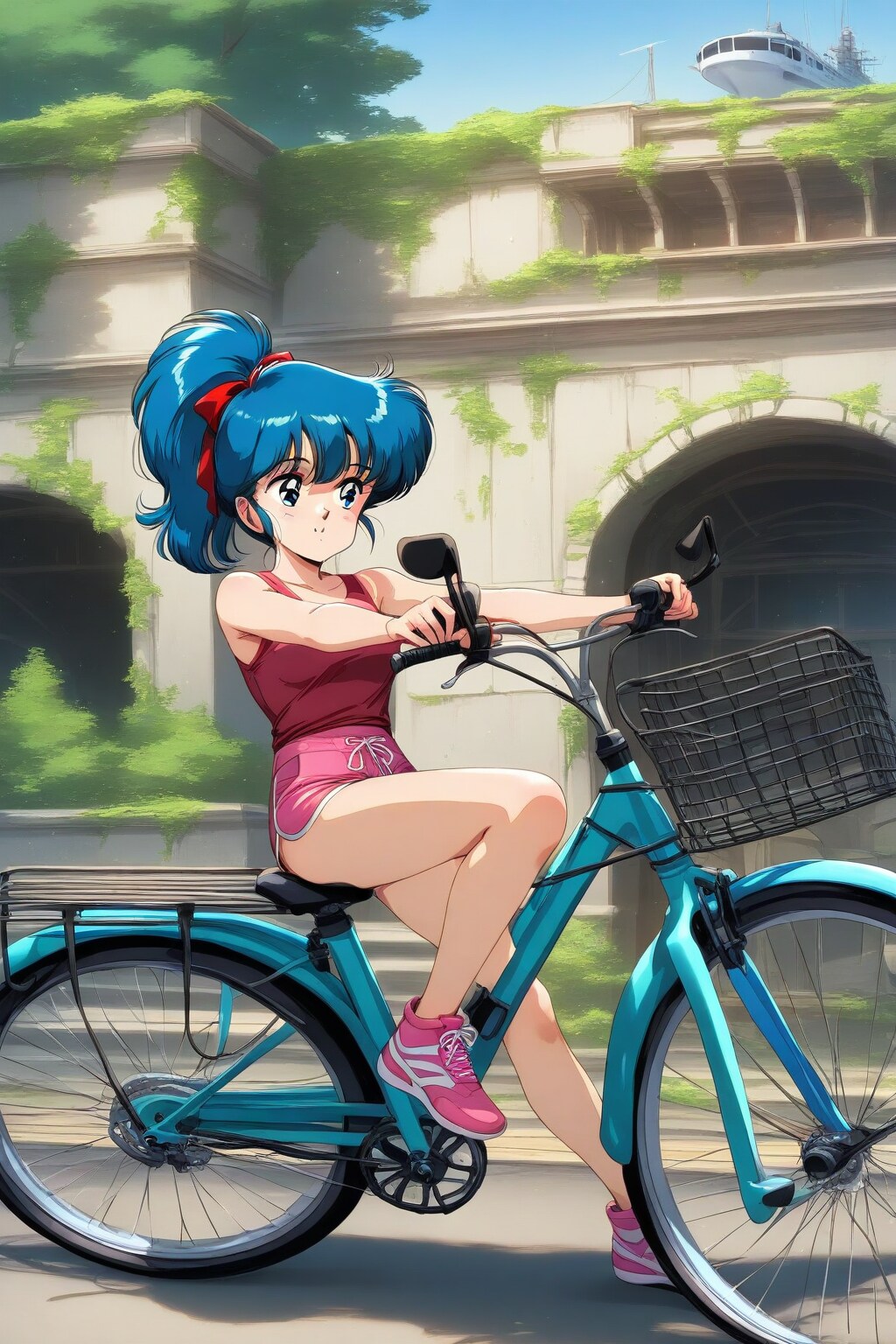 青ぽにちゃん サイクリング