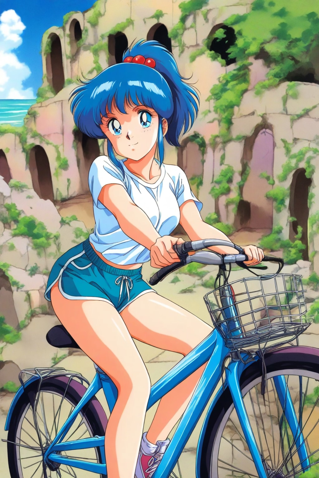 青ぽにちゃん サイクリング