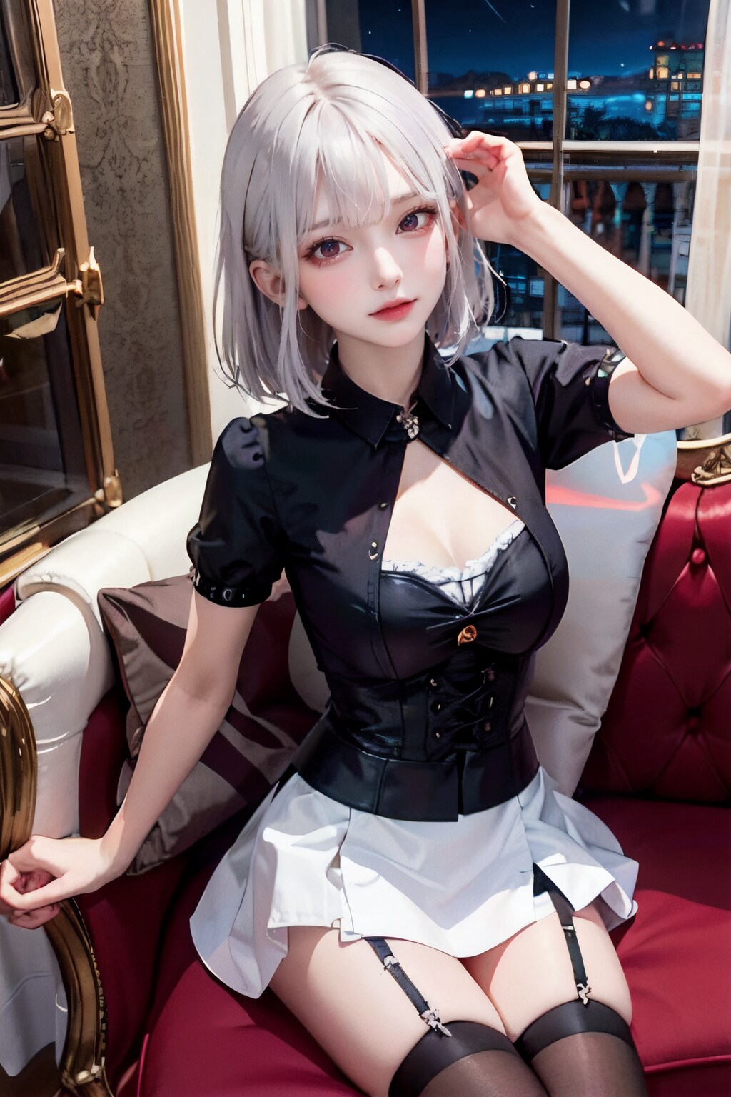 silver short hair