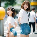 デニム姉妹(参考生成とdepth遊び) 2枚目