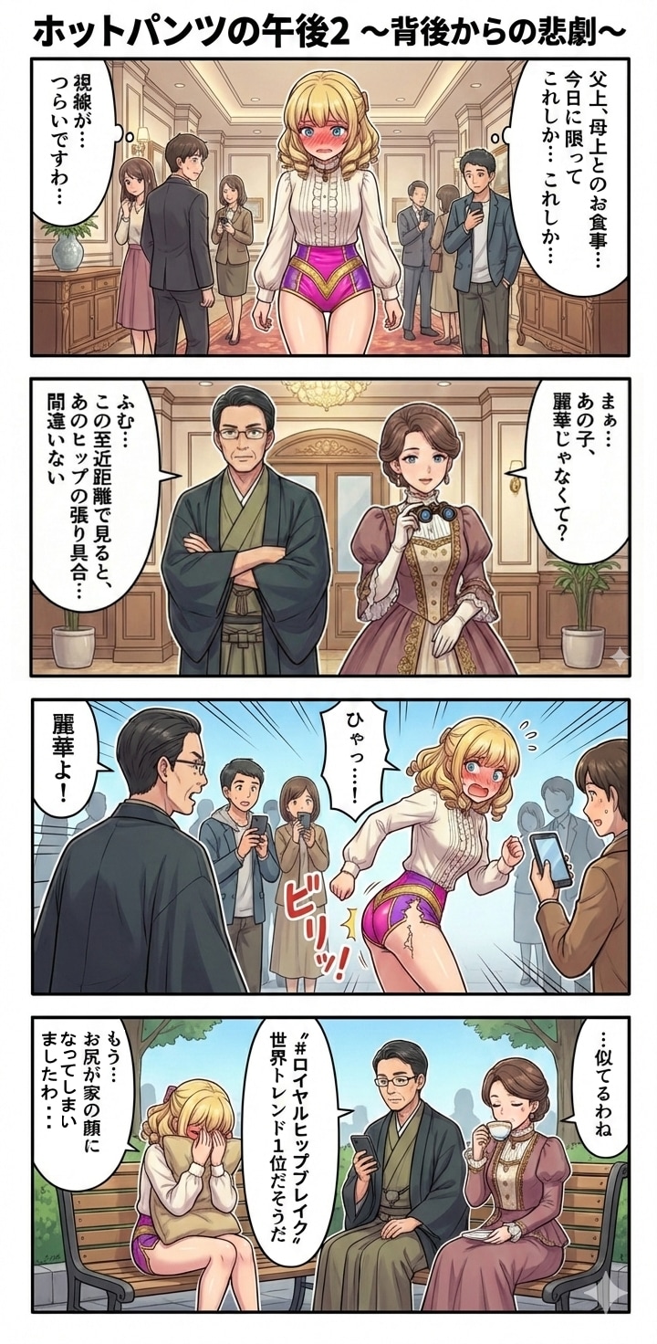 ホットパンツの午後２ 〜背後からの悲劇〜 | の人気AIイラスト・グラビア