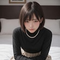 黒い服の女子 3枚目