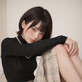 黒い服の女子 5枚目