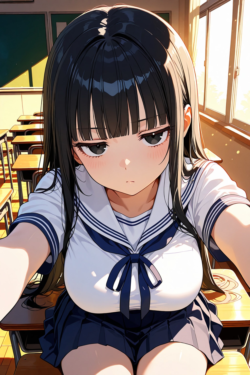 ジト目なうちの子サトコ