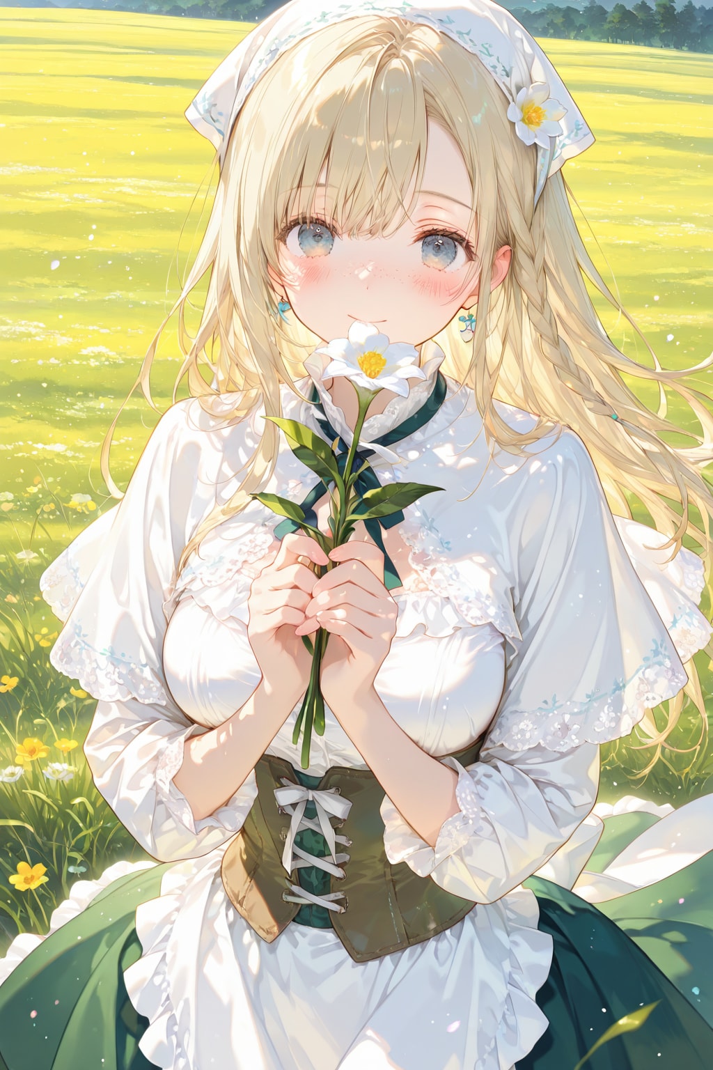 お花もらってください | の人気AIイラスト・グラビア