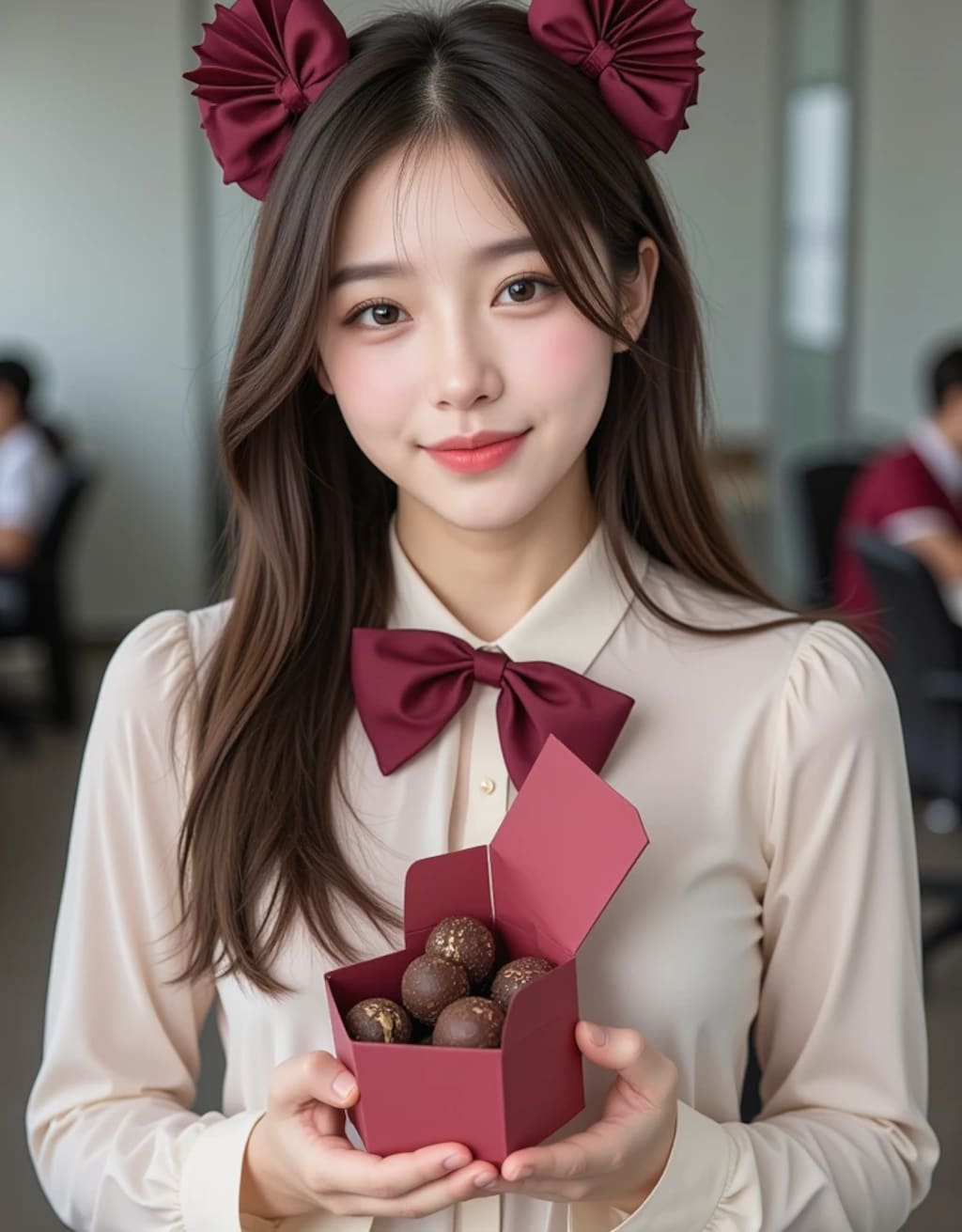 はいっ「本命チョコ!」