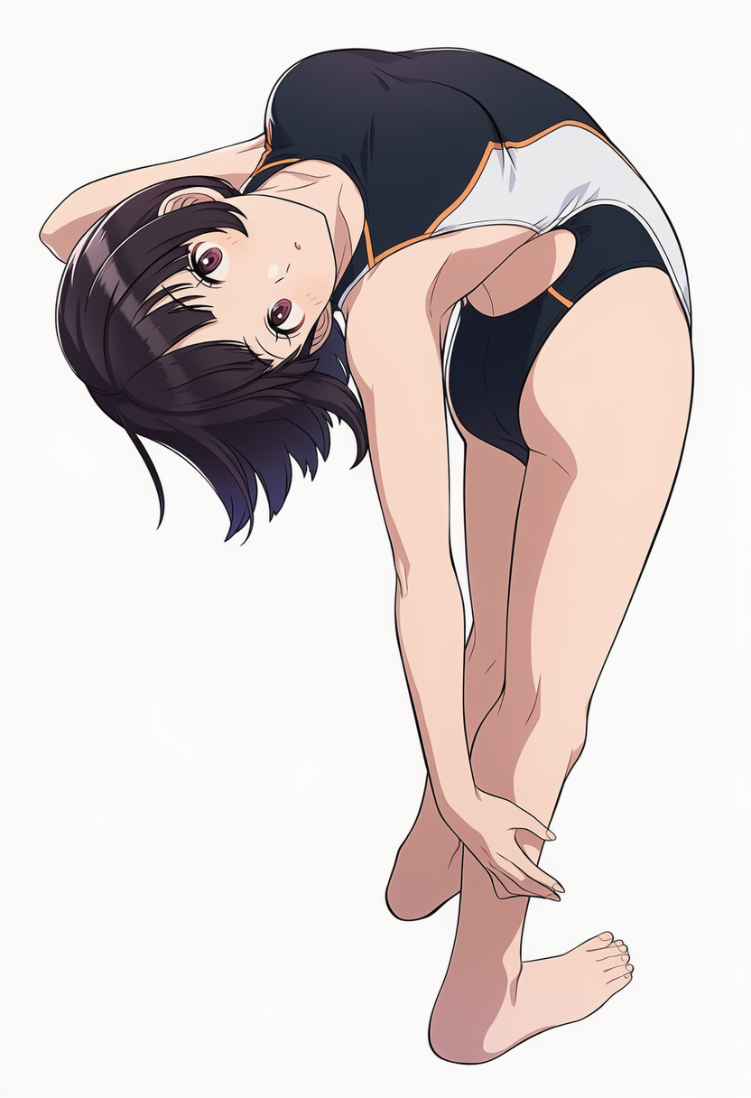 競泳水着　後ろ反り69